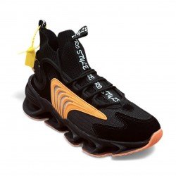 33Y Αθλητικό μποτάκι μαύρο πορτοκαλί