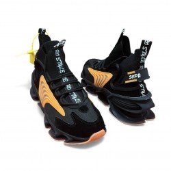 33Y Αθλητικό μποτάκι μαύρο πορτοκαλί